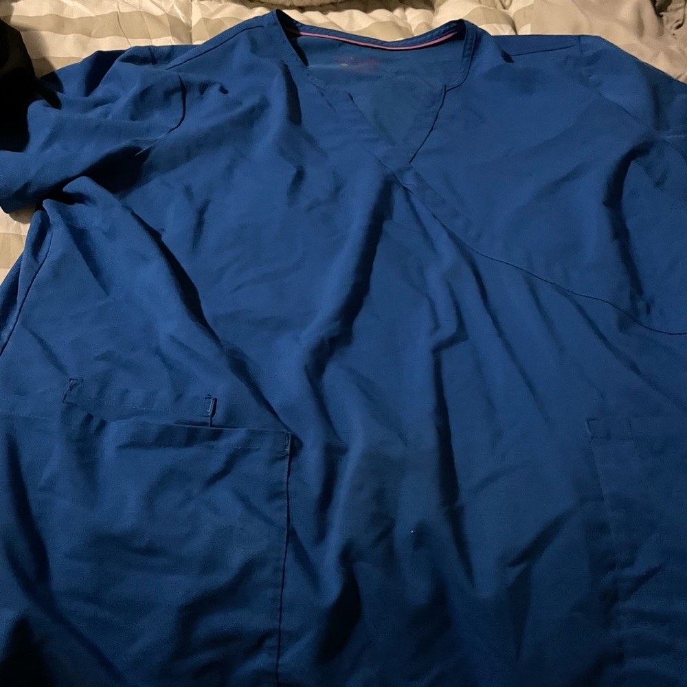 Healing hands purple label scrub top